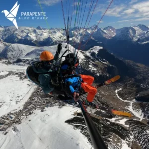 Parapente Alpe d'Huez - VOL ASCENDANCE hiver